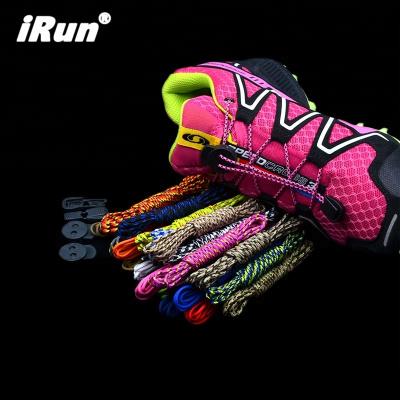 China Irun Round All Match No Plus Tying Never Loose Trail Laces Lock No Tie Custom Lace With Locks And Clasps - 25 Colors for sale