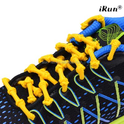 China Stretch Curly Laces Elastic Rope Never Tie Tie Lace - Colorful Triathlon Tie Free Knot Jacquard Elastic Lace - Customized for sale