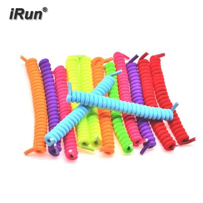 China Irun Round High Quality Elastic Shoe Laces Elastic Spiral Shoe Laces Elastic No Tie Shoe Laces With Sufficient Stocks for sale