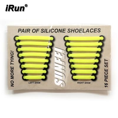 China Irun China Wholesale Flat Silicone Elastic Laces No Tie Lace Shoe Laces For Sneakers for sale