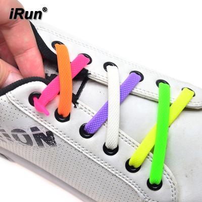 China Irun Flat Colorful Elastic NO--Tie Lazy Laces For Sports Shoes Laces With UPS Delivery FBA Shipping Service for sale