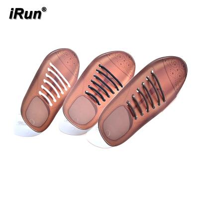 China Round [2] Irun Silicone Lace Malaysia Elastic No Tie Shoe Laces Leather Goodbye Shoe Laces For Leather Shoes for sale