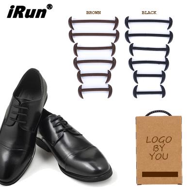 China Irun Silicone Round Lazy Lace For Leather Shoes Fast Slightly Expandable Elastic Rubber Laces No Tie Lace Stretch Elegant Shoe Laces for sale