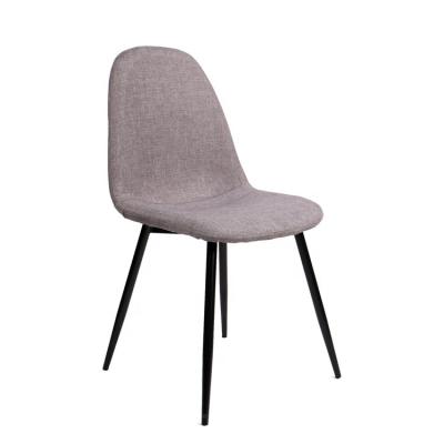 China Simple Design Fabric Backrest Armless Morden Shell Restaurant Chair for sale