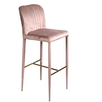 China New Design Wholesale Commercial Morden Furniture Velvet Armless Bar Chair for sale