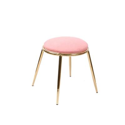 China Wholesale modern simple style high quality gold frame chromed stool for sale