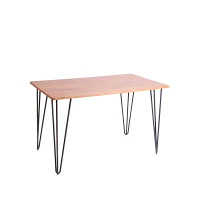 China Morden Style Modern Simple Soild Metal Leisure Wooden Dining Table for sale