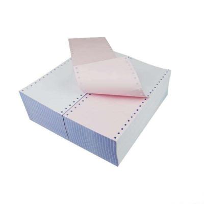 China 3 Ply NCR Continuous Paper Anti-Curl Carbonless Paper Blank Invoice Paper for sale