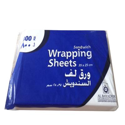 China MG Greaseproof White Sandwich Wrapping Paper for Food Packaging for sale