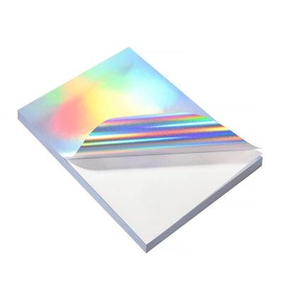 China Heat Resistant Holographic Sticker A4 Size Hologram Sticker Paper Rainbow Sticker Paper for sale