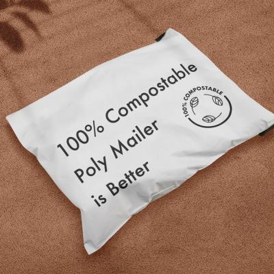 China Poly Mailing Bags Eco Friendly White Biodegradable Environmental Degradation Tear Proof Mailing Bags for sale