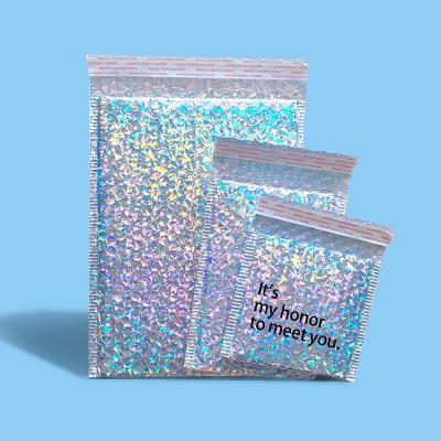 China Metallic Bubble Mailer Foil+Bubble Factory Metallic Bubble Mailer Pink Customized Printed Bubble Mailers for sale