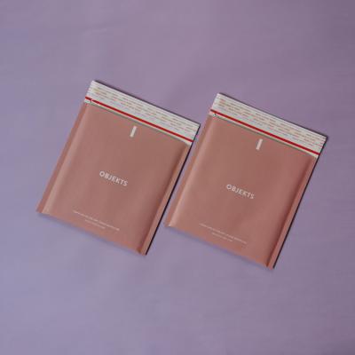 China Waterproof Paper+Bubble Product Rose Kraft Paper Bubble Mailing Bubble Mailing Bag for sale