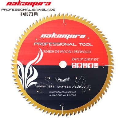 China 254mm Diameter 80 Teeth Woodworking Saw Blade High Quality Woodworking CTT Carbide Circular Saw Blade for sale