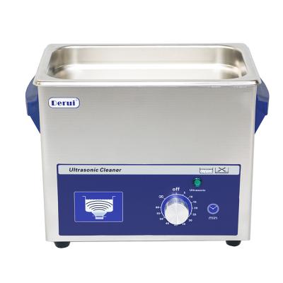 China 3L Commercial Stainless Steel Single Timer Ultrasonic Cleaner for Glass, PCB and Jewelry Ultrasonic Dental Bath 120W for sale