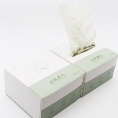 China Disposable Soft Natural Green Cotton Wet Dry Facial Tissue Eco - Friendly for sale