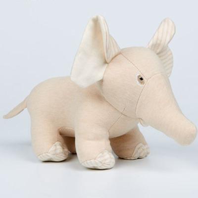 China Eco-friendy Organic Cotton Baby Elephant Toys Nature Calf Elephant Stuffed Toys for sale