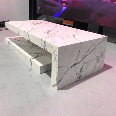 China Durable Customized Vanity Kitchen Countertops Quartz With Gray White Surface Stone Quartz Island Prefab Countertops for sale