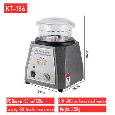 China [KT-186 600g ] Mini Tumbler magnético de las herramientas de pulido de joyas 600g Capacidad Rotación hacia adelante y hacia atrás en venta