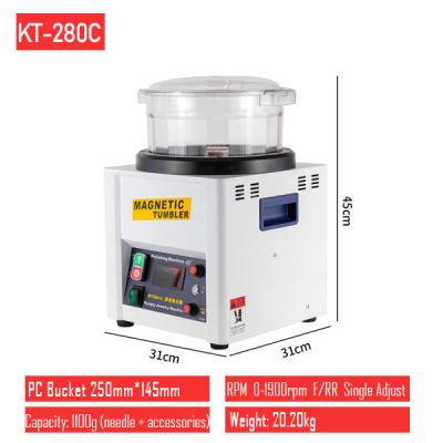 China [KT-280C 1100g ] Magnetic Polisher | Magnetic Tumbler for Metal Gold Silver Deburring, Polishing, and Grinding for sale