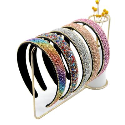 China Shininglife new Simples European and American wholesale design style thin headband faux stone for sale