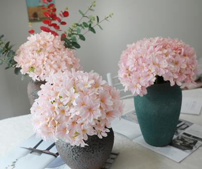 China Home/Hotel Artificial Flower Artificial Clove Lilac Hydrangea Bouquet 6 Decoration Wedding Shininglife Decoration for sale