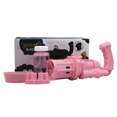 China Summer Plastic Outdoor Hot Sale Gatling Bubble Gun Children Electric Toys for sale