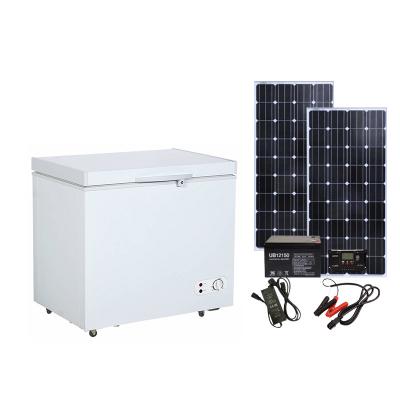 China White DC 12V/24V 150L Deep Solar Freezer With Single Solid Door 745*660*850 (mm) for sale