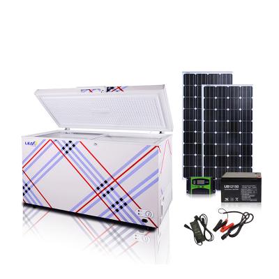 China Outdoor High Quality 90mm Thickness Foam Large Solar Freezer 350L Solar Storage Freezer for sale