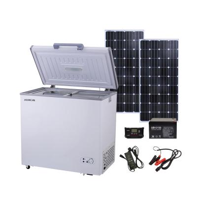 China Large Capacity Outdoor Hot Selling White Solar Chest Freezer Solar Deep Freezer for sale