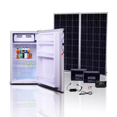 China Portable mini small fridge 90L DC 12V/24V solar refrigerator fridge freezer 474*460*822(mm) for sale