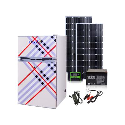 China DC Compressor Solar Power Freezer Fridge Refrigerator with French Door 454*470*880(mm) for sale