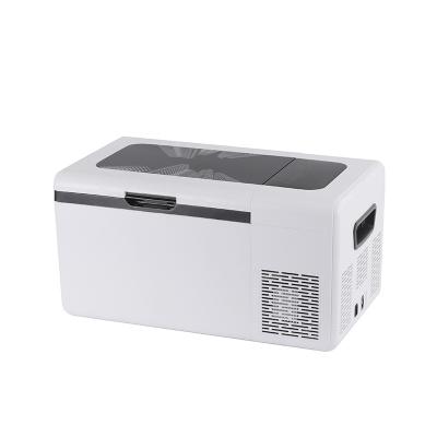 China Fishing / Camping Portable White Color 25L Mini Car Refrigerator Mini Fridge Camping Fridge For Car for sale