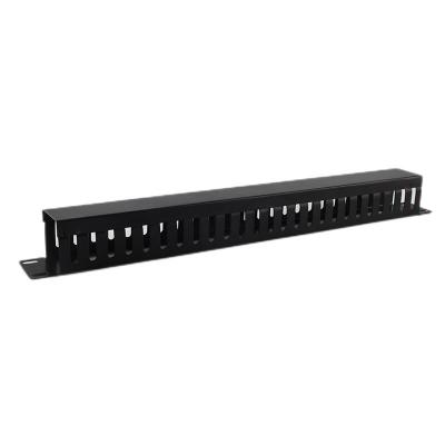 China Network Communication Supply Management 24 Left Rack Cable Manager Vertical Metal Cable Management Rack for sale