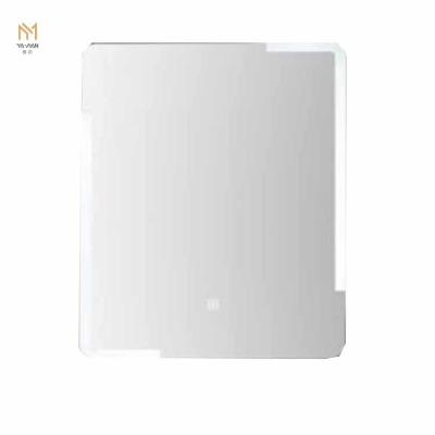 China Factory Price Illuminated Custom Touch Screen Bathroom Mirror Hotel Wall Mirror With LED Light for sale