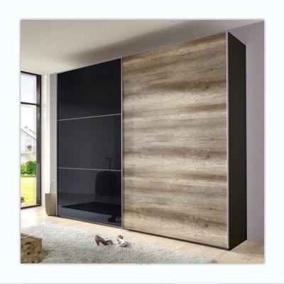 China Custom(Size)Adjustable Wooden Sliding Door Wardrobe Design In Bedrooms PVC Wardrobe Cabinets Closet Bedroom Wardrobe for sale