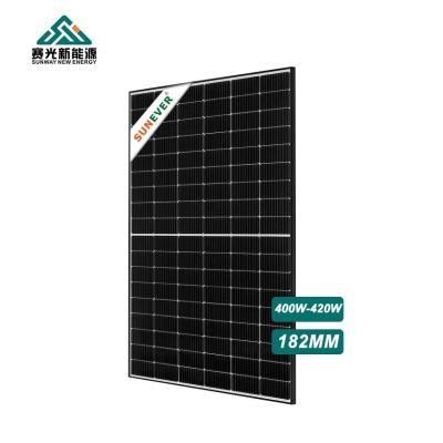 China 420 Watts 182*91mm Efficient Solar Panels With 3 Bypass Diodes 30/35mm Frame for sale