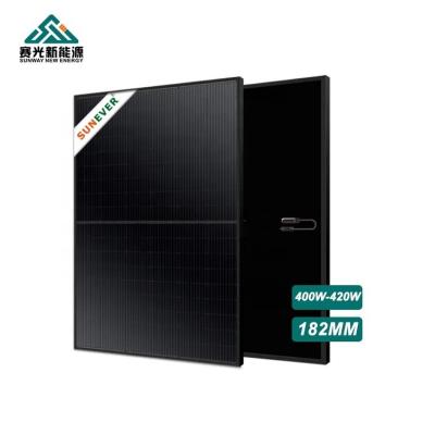 China 420W Monocrystalline All Black Solar Panel with TUV Certificate 182mm Cells 31V Vmp for sale