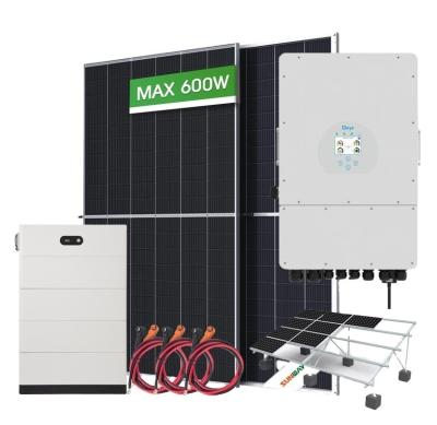 China 8kw 10kw 12kw Solar Home Power System Complete Hybrid Solar Panels System for Home for sale