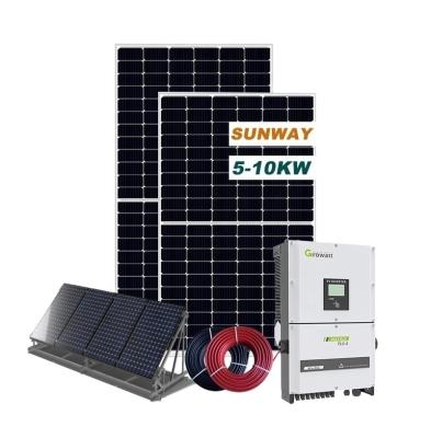 China Complete Technical Support 5kw 10kw On Grid Solar Energy System for Outdoor Installation for sale