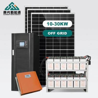 China 10KW 20KW 30KW Complete Off Grid Solar Power System for Home Ground Mounting Included for sale