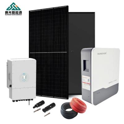 China 410-700Watts Solar Panel 5kw Home Hybrid Grid Solar Power System with CE/RoHS/UN38.3/MSDS for sale