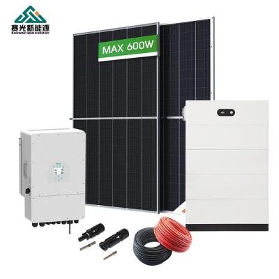 China Complete Home 5000w 6000w 8000w Hybrid Solar System Kit with and Lifepo4 Battery Type for sale