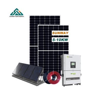 China Outdoor 10000w Hybrid On Grid Solar System 110V/127V/220VAC/380VAC/480V for sale