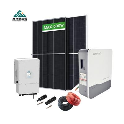 中国 ホーム ソーラーエネルギー貯蔵キット 5kw 6kw 10kw ソーラーパネル 屋根設置 Lifepo4 バッテリー 販売のため