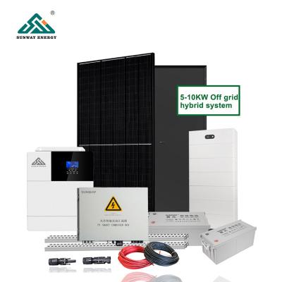 China Lead Acid Gel Battery 6000 Cycles 80%DOD 5KW 10KW Off Grid Solar Energy System for Home for sale