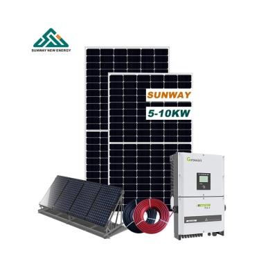 China Complete Technical Support 10kw Photovoltaic Panel System Grid Tied Home Solar System for sale