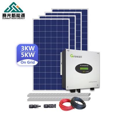 China 5kw 10kw 15kw 20kw Grid Tied Solar Power System for Home and Commercial Applications for sale