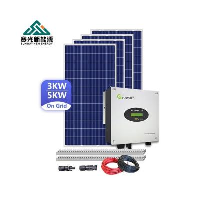 China 3kw 5kw 10kw on grid solar system 20kw 30kw 40kw complete home solar power systems for sale