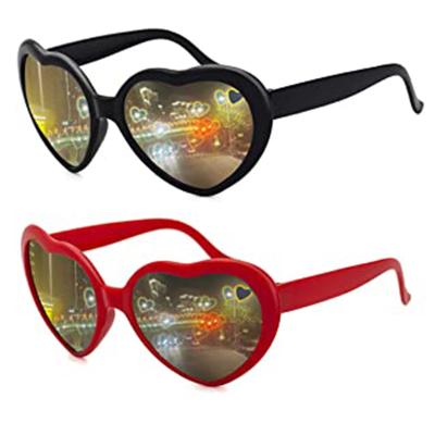 China Heart tech heart light effect christmas party valentine love heart sunglasses for sale